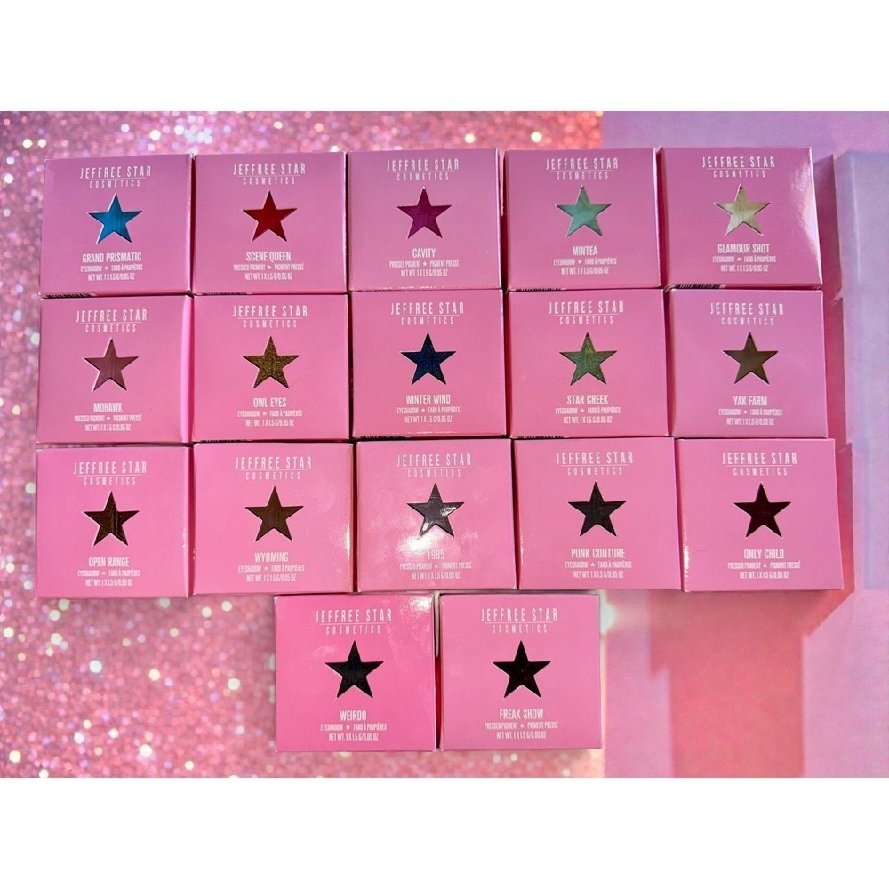 Jeffree Star Cosmetics – Eyeshadow Bundle Lot (17 Single Shadows) - *NIB*